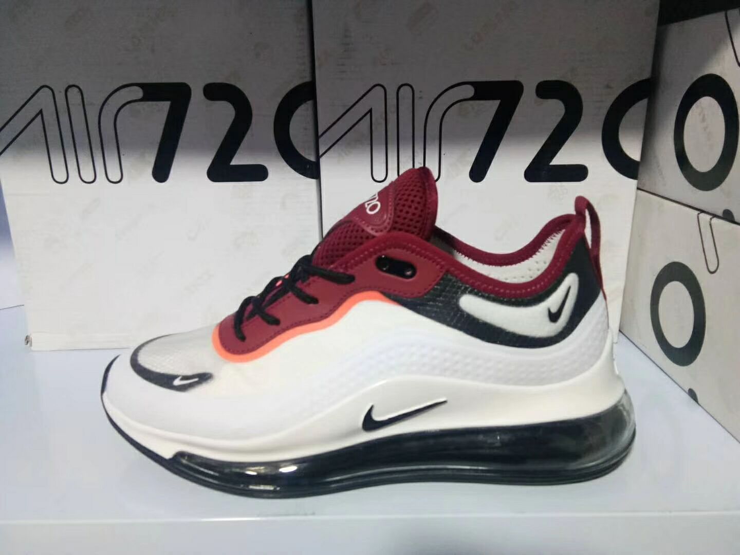 Nike Air Max 720 II Wine Red White Black Shoes